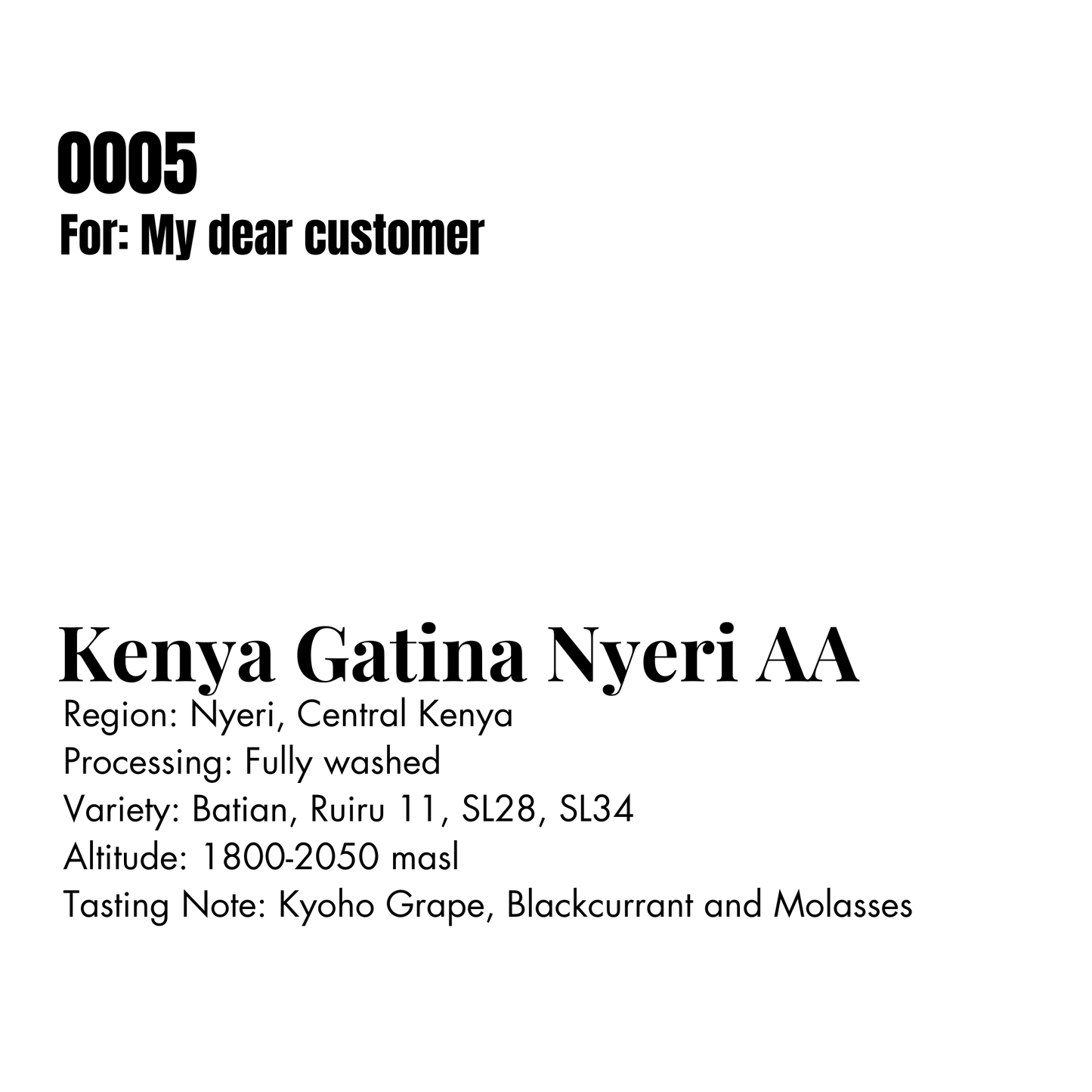 Kenya Nyeri AA Washed