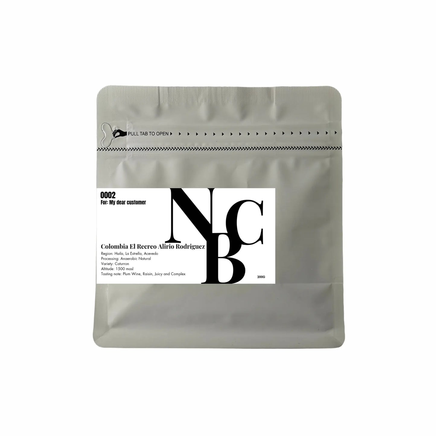 Colombia El Recreo Alirio Rodriguez Caturron A/N 200G Nothing Beats Coffee