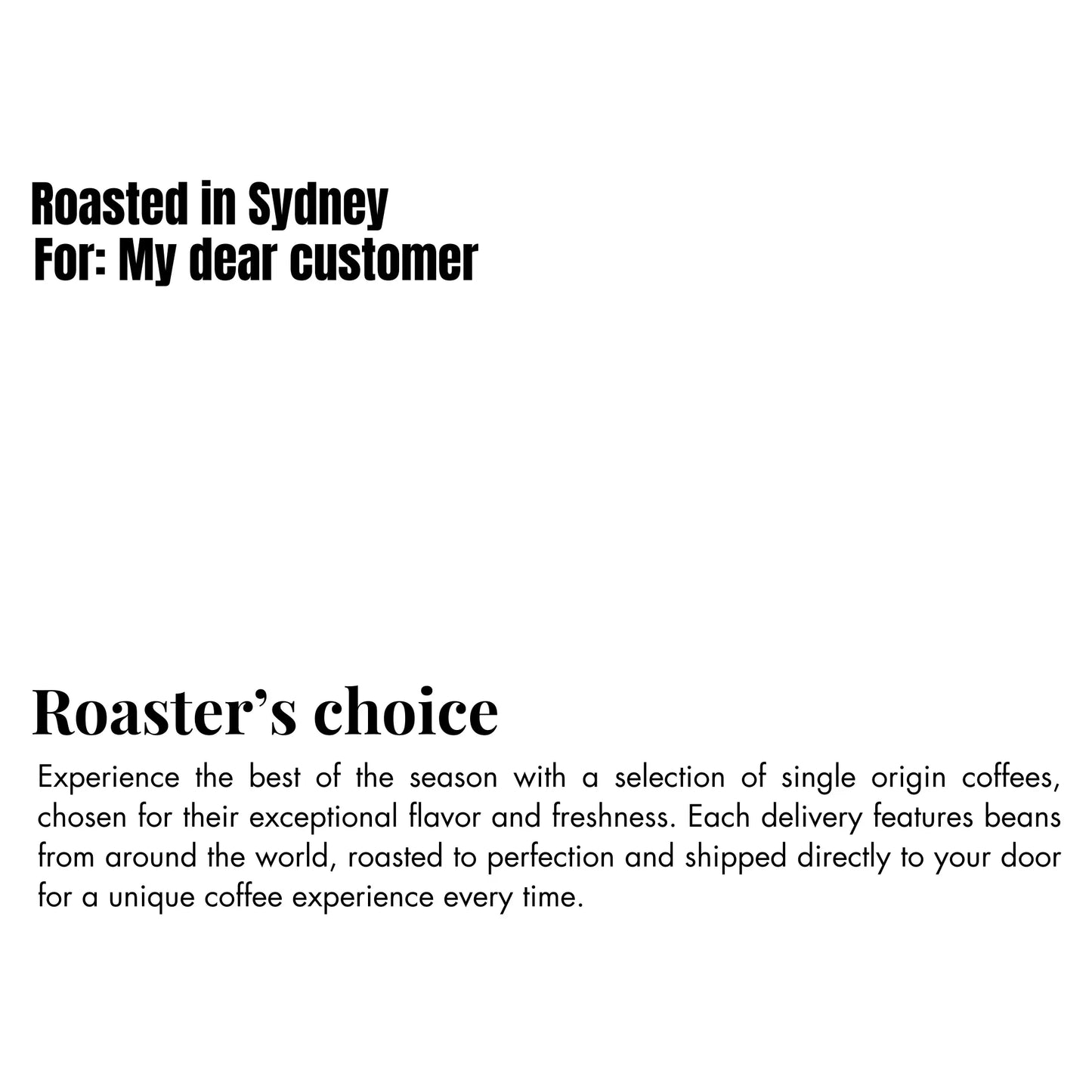 Roaster's Choice Coffee Subscription Nothing Beats Coffee