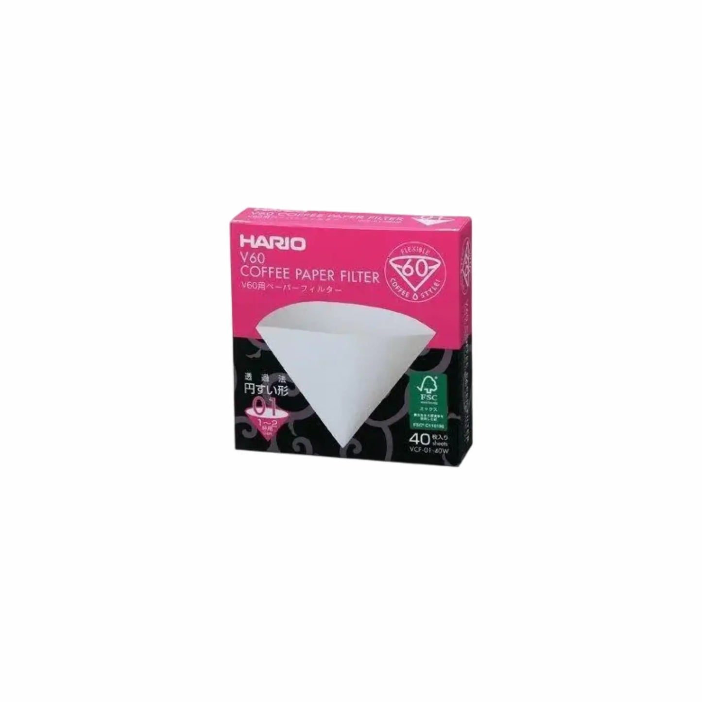Hario V60 Paper Filter White 40 sheets - 01 Hario