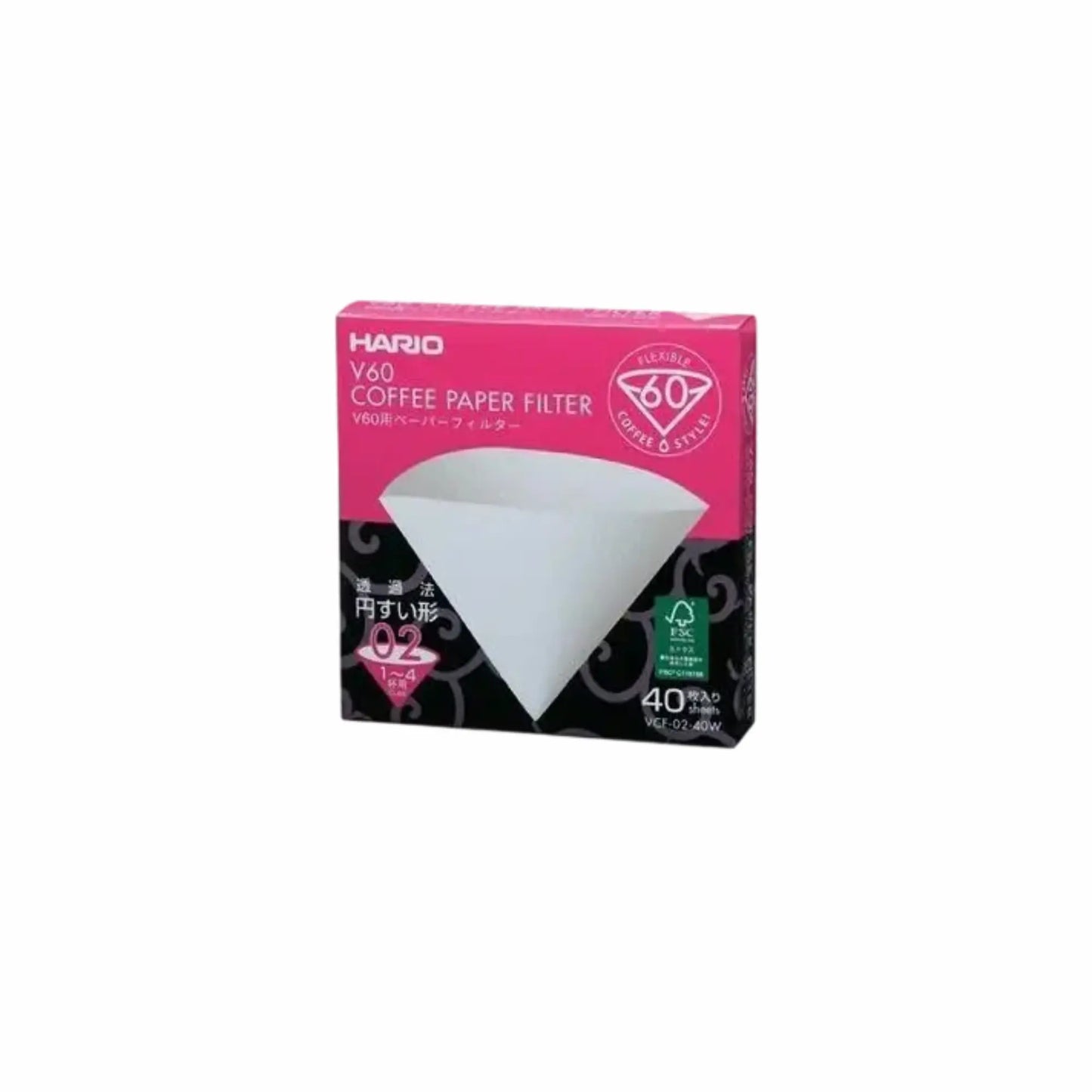 Hario V60 Paper Filter White 40 Sheets - 02 Hario
