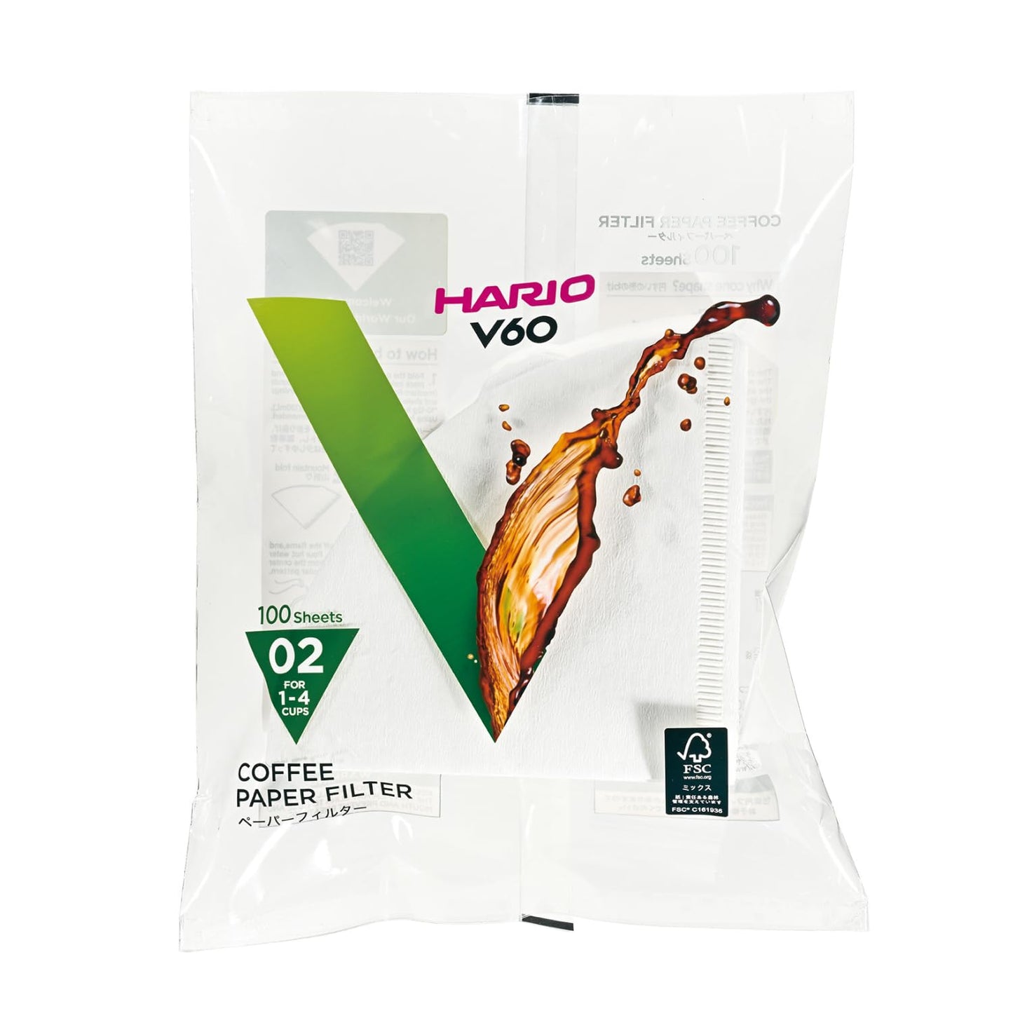 Hario V60 Paper Filter White 100 sheets 02